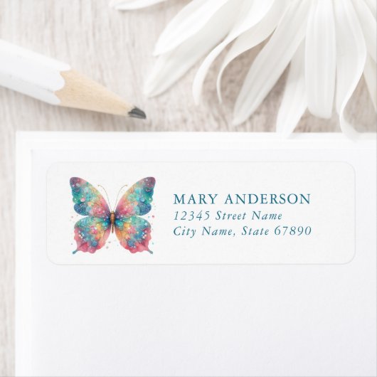 Butterfly Return Address Labels (Insitu)