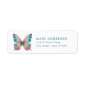 Butterfly Return Address Labels (Voorkant)