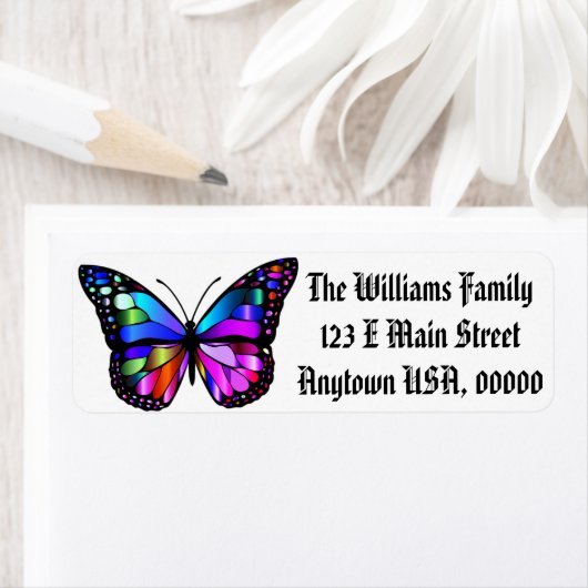 Butterfly Return Address Labels (Insitu)