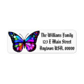 Butterfly Return Address Labels (Voorkant)