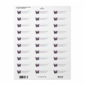 Butterfly Return Address Labels (Full Sheet)