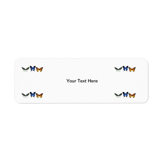 Butterfly Return Address Mailing Labels (Voorkant)