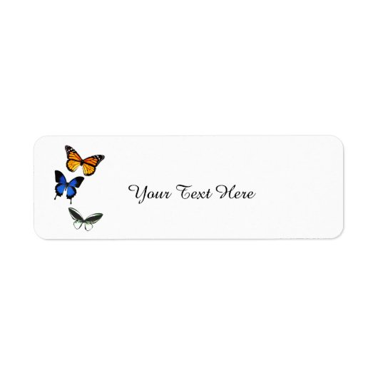 Butterfly Return Address Mailing Labels (Voorkant)