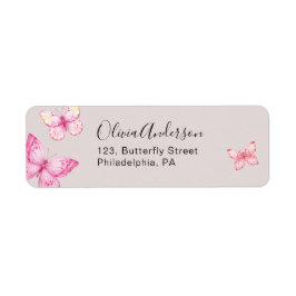 Butterfly Return-adreslabel Etiket