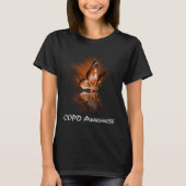 Butterfly Ribbon COPD Awareness T-shirt (Voorkant)