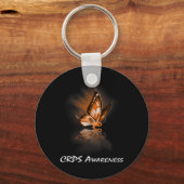 Butterfly Ribbon CRPS Awareness Sleutelhanger (Voorkant)