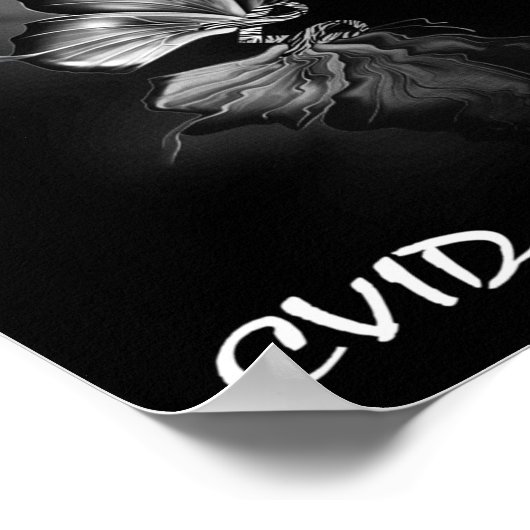 Butterfly Ribbon CVID Awareness Sweatshirt182 Poster (Hoek)