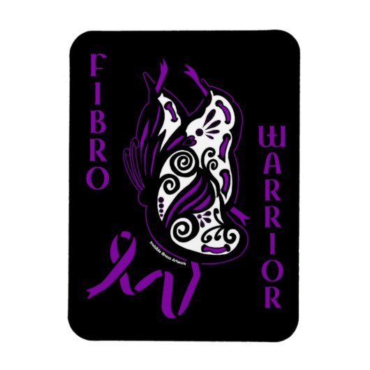 Butterfly/Ribbon...Fibro Magneet (Verticaal)
