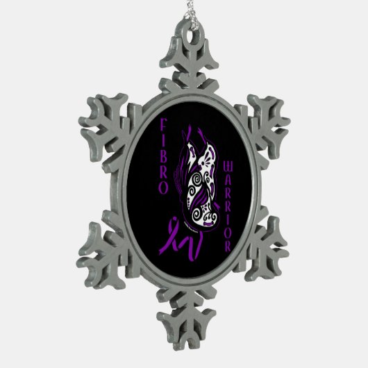 Butterfly/Ribbon...Fibro Tin Sneeuwvlok Ornament (Links)