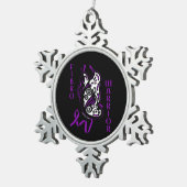 Butterfly/Ribbon...Fibro Tin Sneeuwvlok Ornament (Rechts)