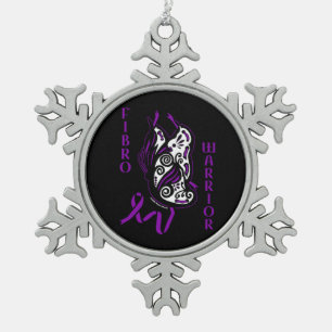 Butterfly/Ribbon...Fibro Tin Sneeuwvlok Ornament