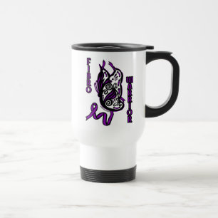 Butterfly/Ribbon...Fibro Travel Mug Reisbeker