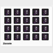 Butterfly/Ribbon...Fibro Vierkante Sticker (Vel)