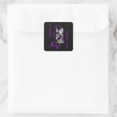 Butterfly/Ribbon...Fibro Vierkante Sticker (Tas)