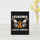 Butterfly Ribbon Leukemie Kankerbewustzijn Kaart (Gele Bloem)
