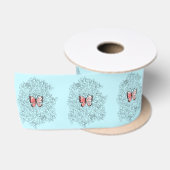Butterfly Ribbon Rozen - Uw kleuren Satijnen Lint (Spoel)