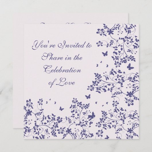 Butterfly Romance / Deep Lavendar Kaart (Voorkant / Achterkant)