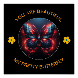 Butterfly Romantic Perfect Poster