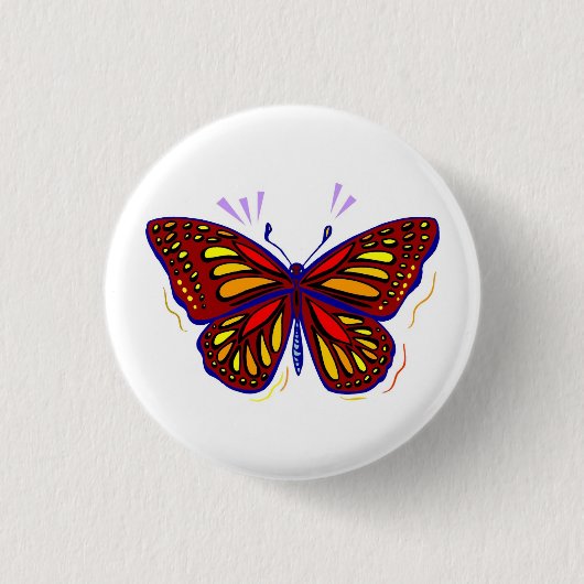 Butterfly - Ronde Button (Voorkant)