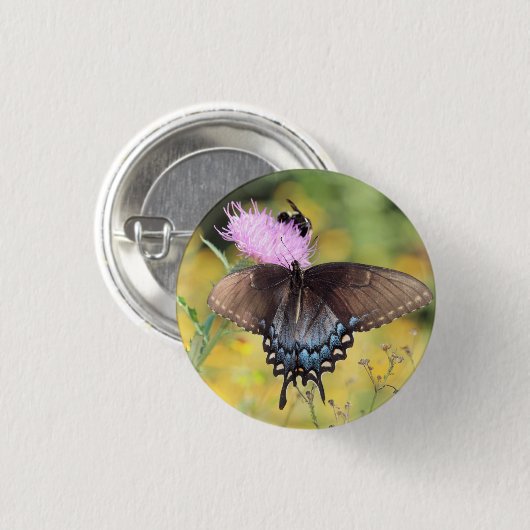 Butterfly Ronde Button 3,2 Cm (Voorkant /achterkant)