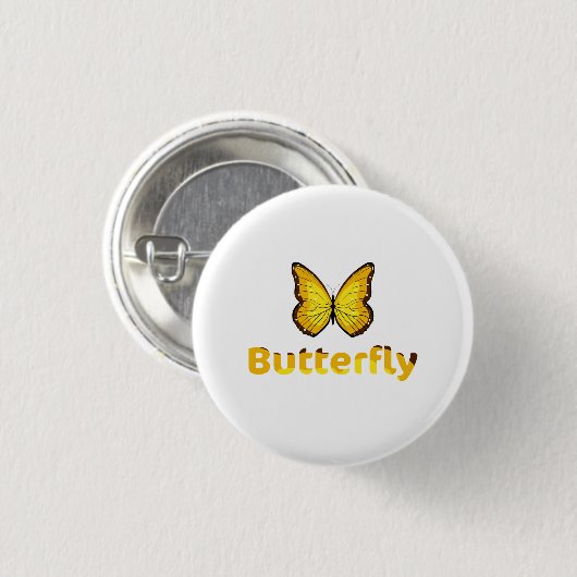 Butterfly Ronde Button 3,2 Cm (Voorkant /achterkant)