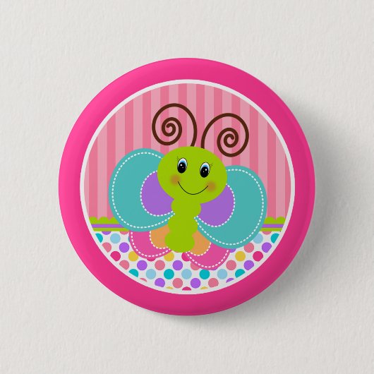Butterfly Ronde Button 5,7 Cm (Voorkant)