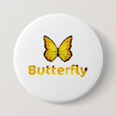 Butterfly Ronde Button 7,6 Cm (Voorkant)