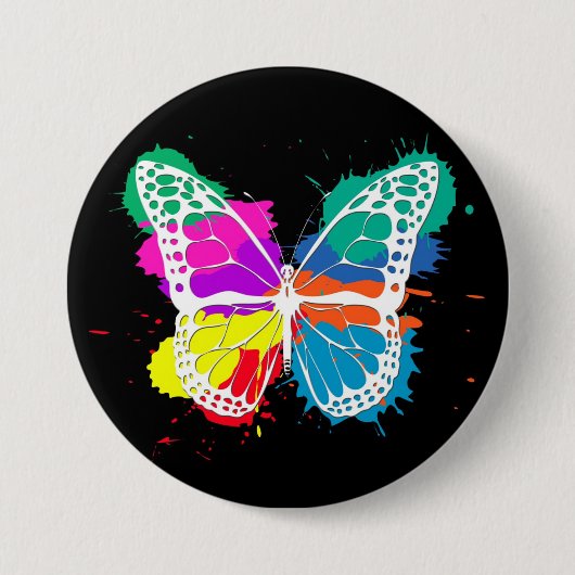 Butterfly Ronde Button 7,6 Cm (Voorkant)