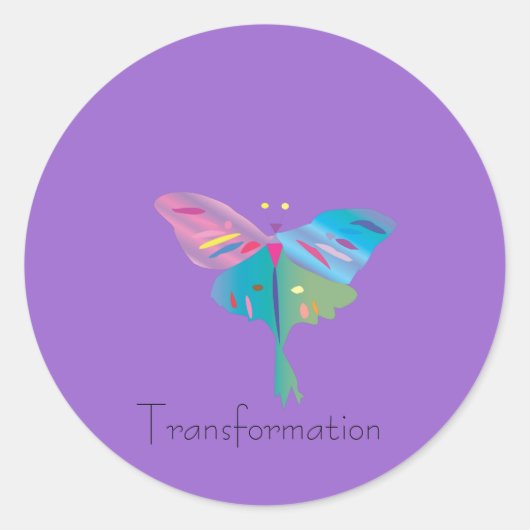 Butterfly Ronde Sticker (Voorkant)