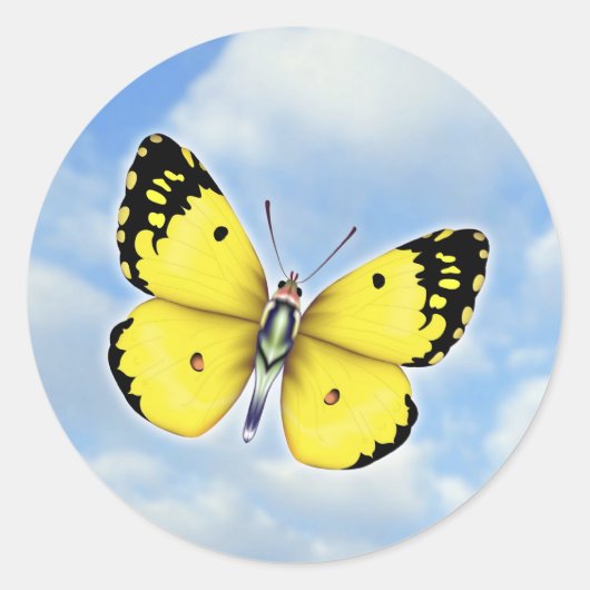 Butterfly Ronde Sticker (Voorkant)