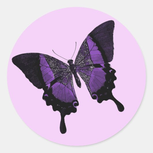 Butterfly Ronde Sticker (Voorkant)