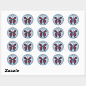 Butterfly Ronde Sticker (Vel)
