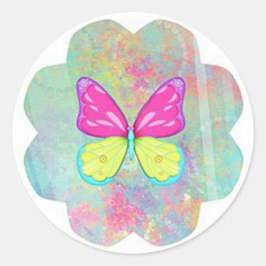 Butterfly Ronde Sticker (Voorkant)