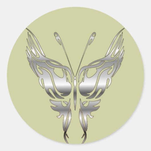 Butterfly Ronde Sticker (Voorkant)