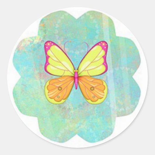 Butterfly Ronde Sticker (Voorkant)