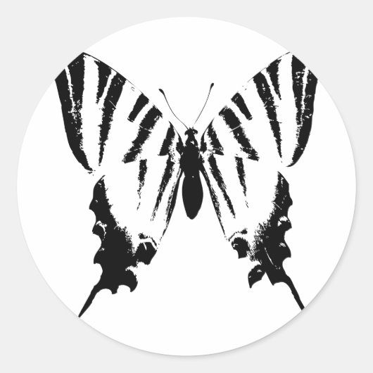 Butterfly Ronde Sticker (Voorkant)
