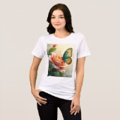 Butterfly Roos Elegance T-shirt (Voorkant volledig)