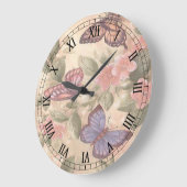 Butterfly Round Roman Numerus Clock Grote Klok (Hoek)
