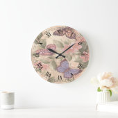 Butterfly Round Roman Numerus Clock Grote Klok (Huis)