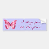 Butterfly roze Bumpersticker (Voorkant)