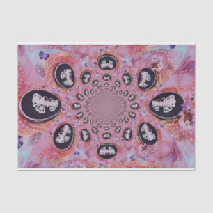  Butterfly Roze Chic Elegant Pearls Tissuepapier