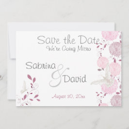 Butterfly roze chrysanthemum Save the Date