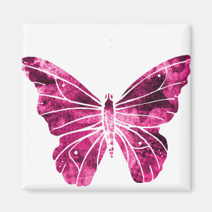 Butterfly roze Clipart Cute Flying Wings Natuur 1. Magneet
