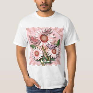 Butterfly roze Daisies T-shirt