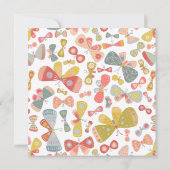 Butterfly roze Green Evening Wedding Kaart (Achterkant)