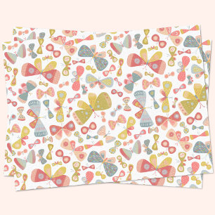 Butterfly roze groen tissuepapier