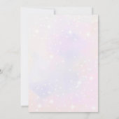 Butterfly Roze Meisje Baby shower Invitation Kaart (Achterkant)