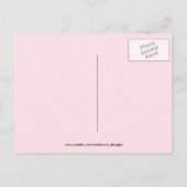 Butterfly  Roze Paars Briefkaart (Achterkant)
