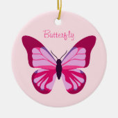 Butterfly  Roze Paars Keramisch Ornament (Voorkant)