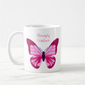 Butterfly  Roze Paars Koffiemok (Links)